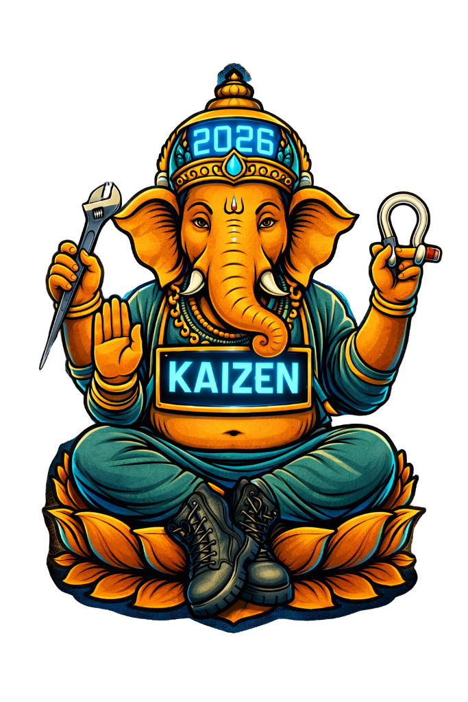 Kaizen Ganesha crew mascot — click to apply