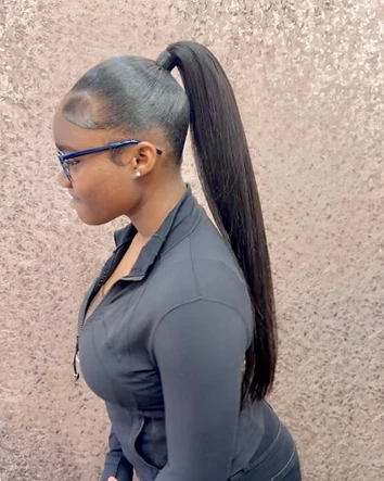 Straight Back Ponytail