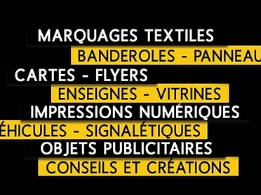Gamme de prestations — Marquages & signalétiques