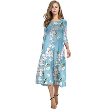 Floral Serenity Draped Maxi Dress — Everyday Elegance
