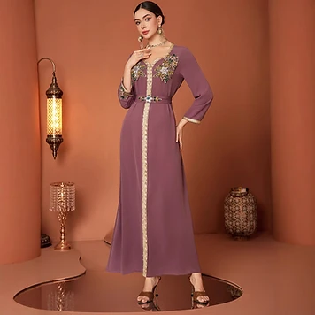 Amethyst Embellished Occasion Abaya — Abayas