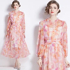 Midnight Bloom Chiffon Floor-Length Gown — Everyday Elegance