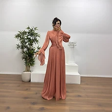 Celestial Pleated Satin Gown — Evening Gowns