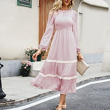 Ethereal Shirred Tiered Midi Dress — Everyday Elegance