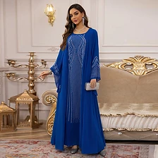 Midnight Radiance Embellished Abaya — Abayas