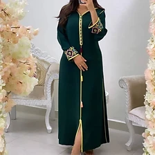Midnight Bloom Embroidered Abaya — Abayas