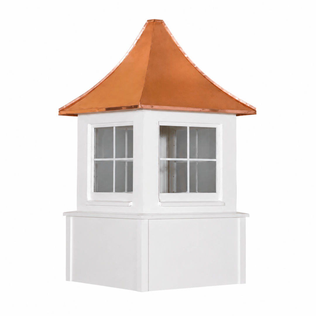 M-Model four-sided window cupola with a standing-seam copper roof, available in single or double window configurations