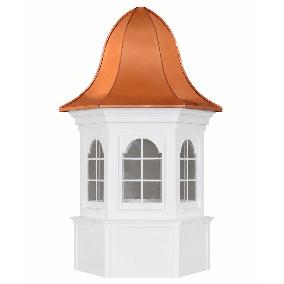 D-Model six-sided window cupola with a bell-shaped copper roof