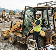 Backhoe Cab Glass Replacement — Nevada