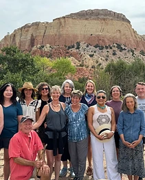 A Story Healing group gathered outdoors