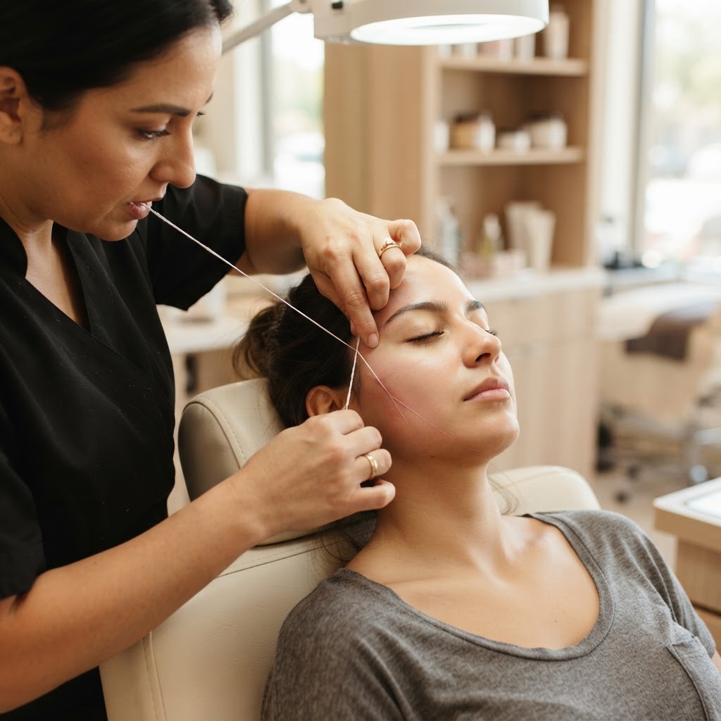 Cheeks Threading at Unique Brows Winston-Salem