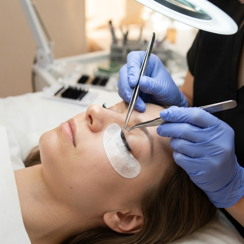 Eyelash extensions 3 weeks fills at Unique Brows Winston-Salem