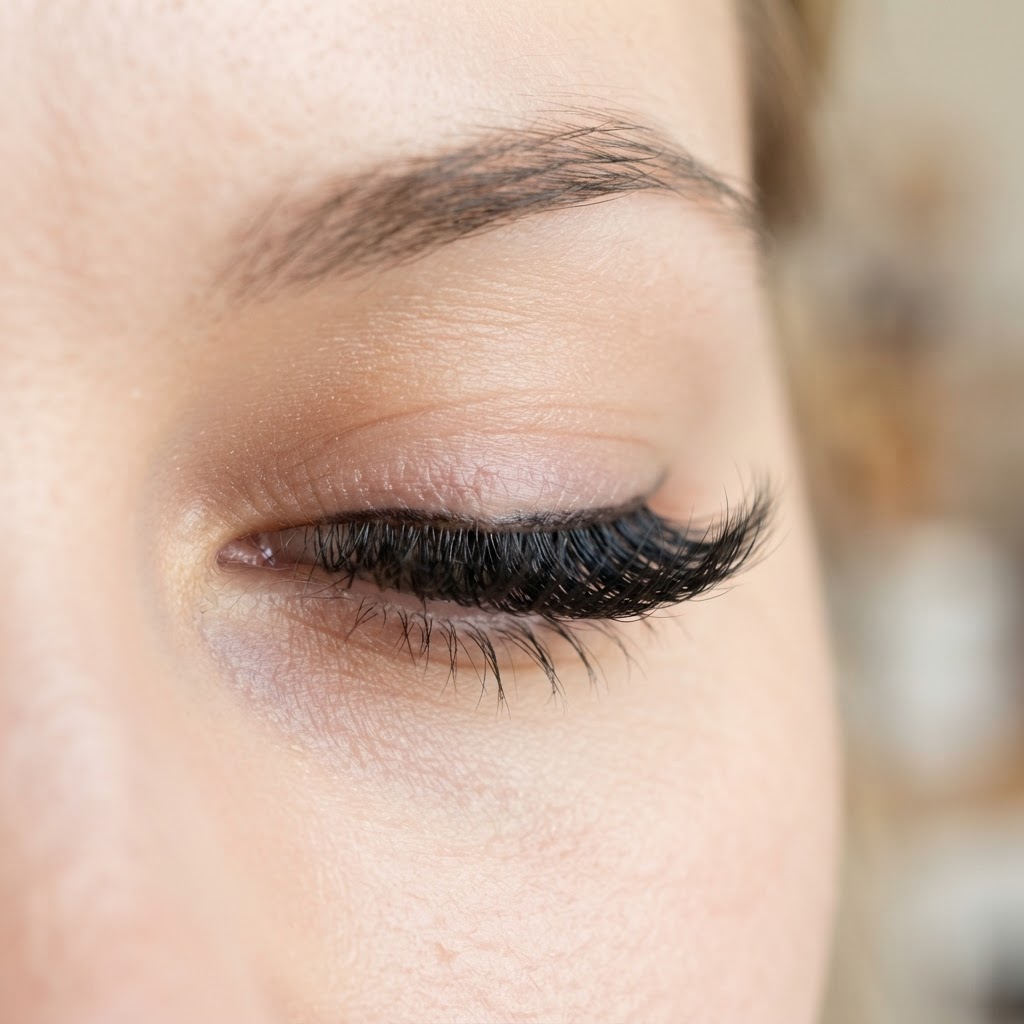 Eyelash extension 2D/4D Hybrid full set at Unique Brows Winston-Salem