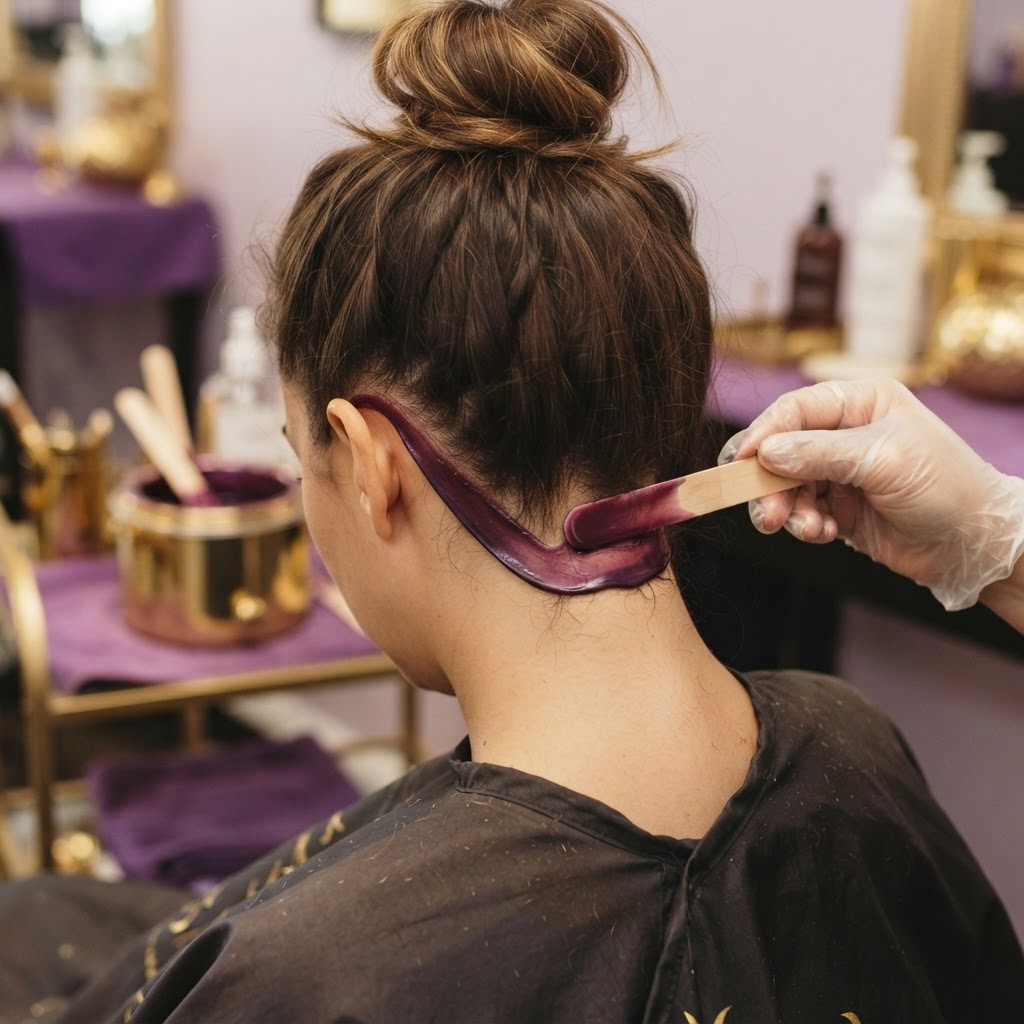 Back of neck waxing at Unique Brows Winston-Salem