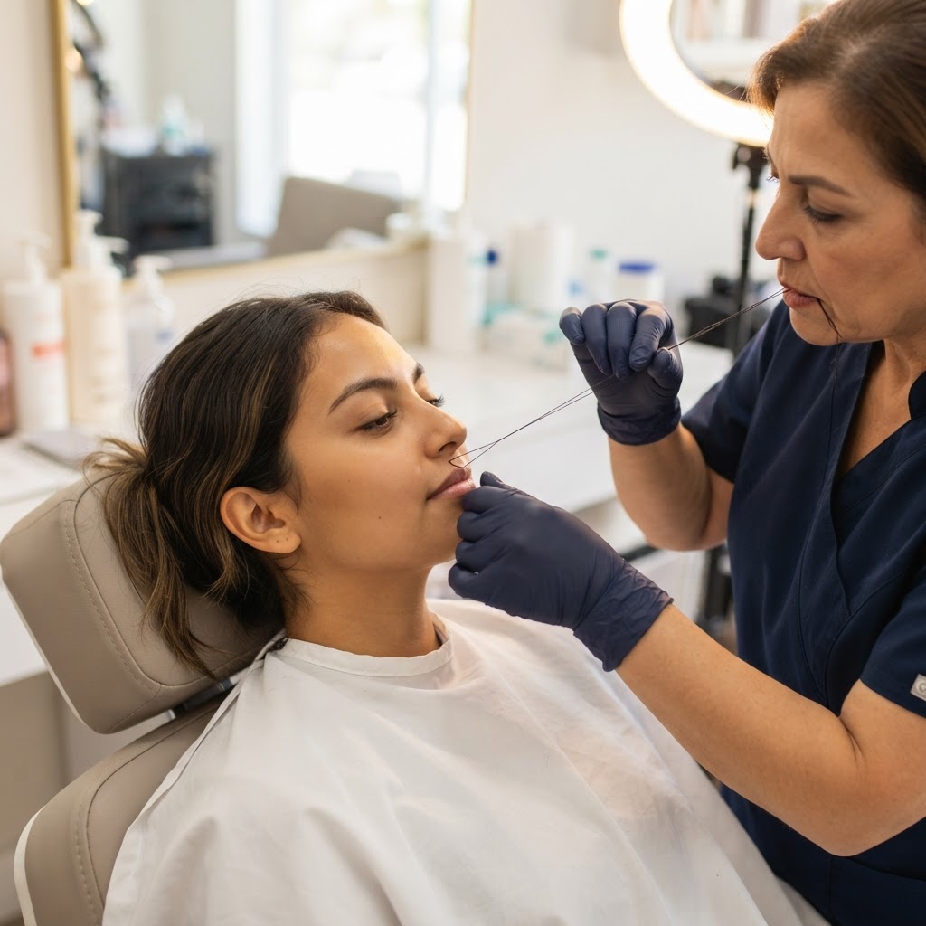 Upper Lip Threading at Unique Brows Winston-Salem