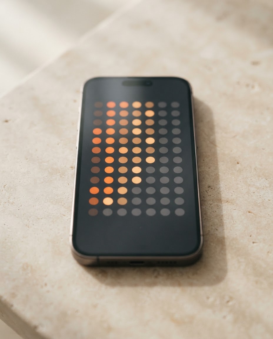 Phone showing a streak screen