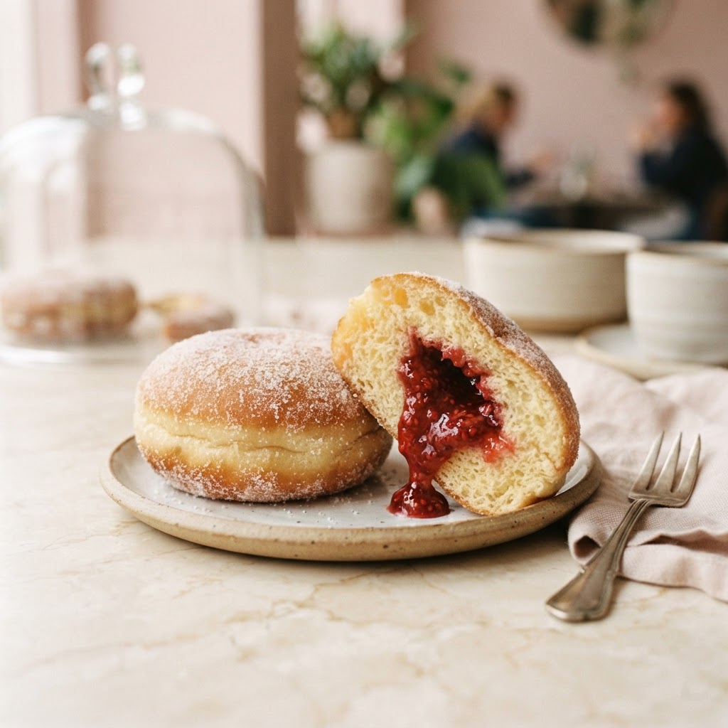 Raspberry Jam Donut