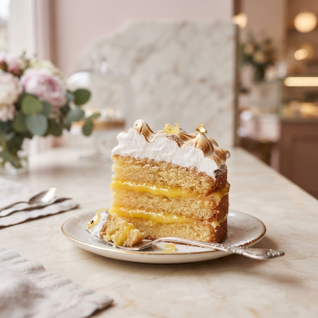 Lemon Curd Cake Slice