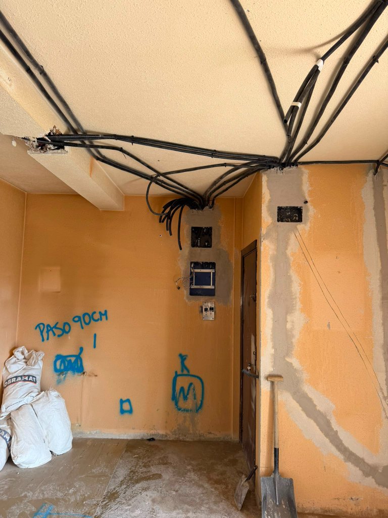 Instalación eléctrica con canalización empotrada
