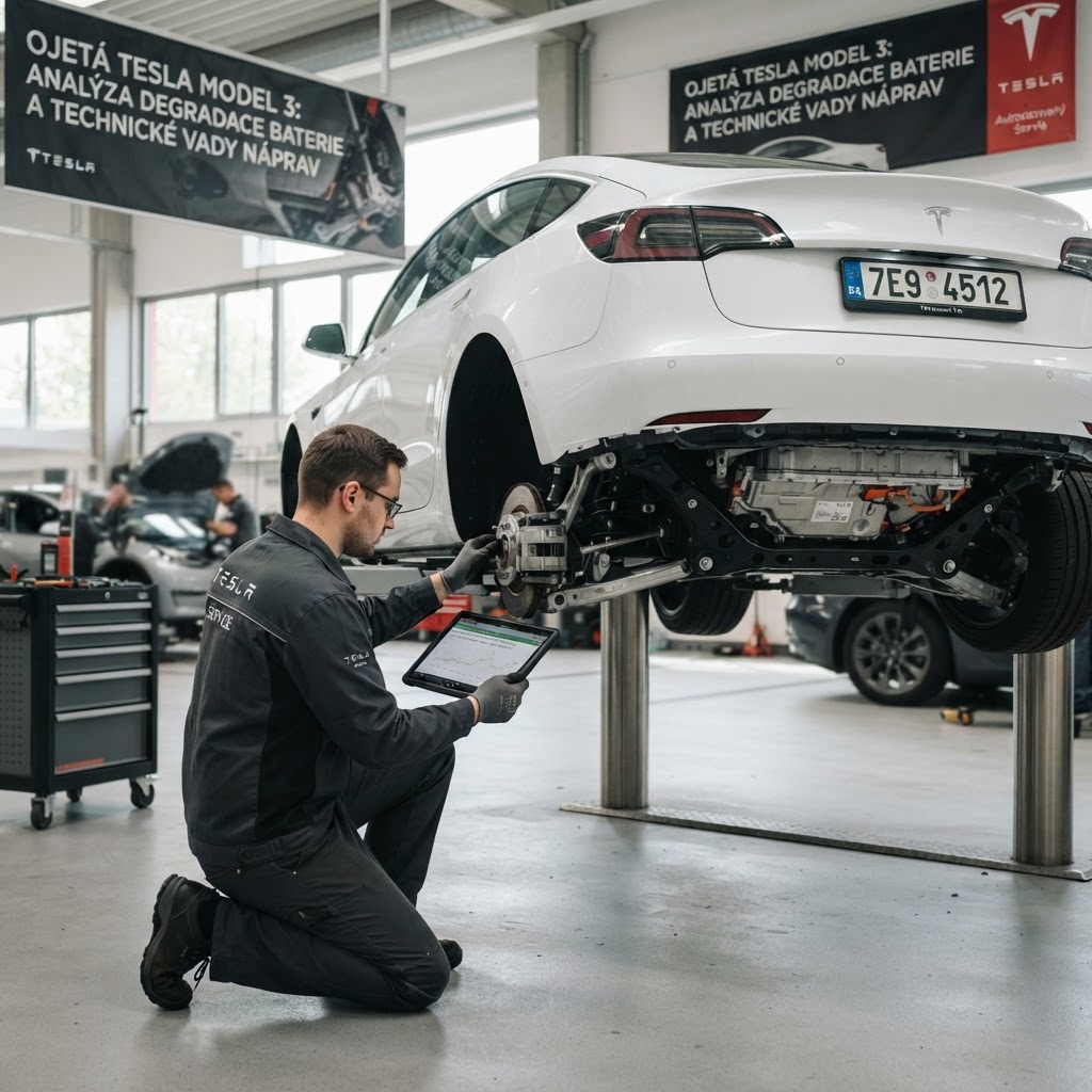 Ojetá Tesla Model 3: Analýza degradace baterie a technické vady náprav