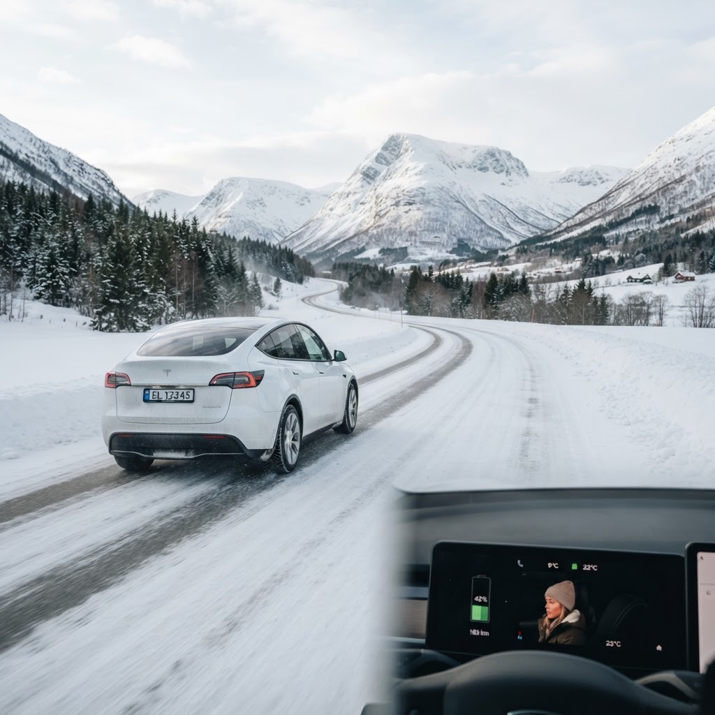 Dojezd elektromobilu v zimě: reálná čísla, příčiny poklesu a jak na to