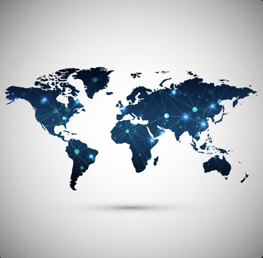 Helvex global network map
