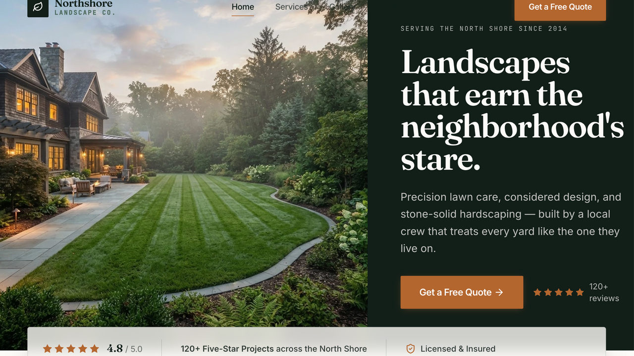 Landscaping Template template preview