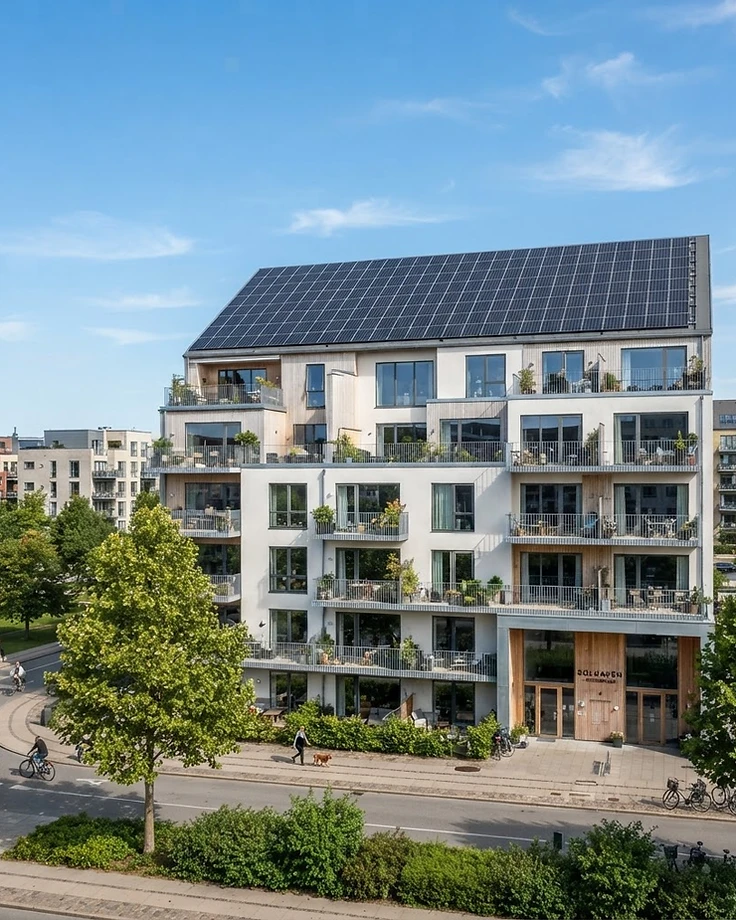 Mehrfamilienhaus mit Solaranlage