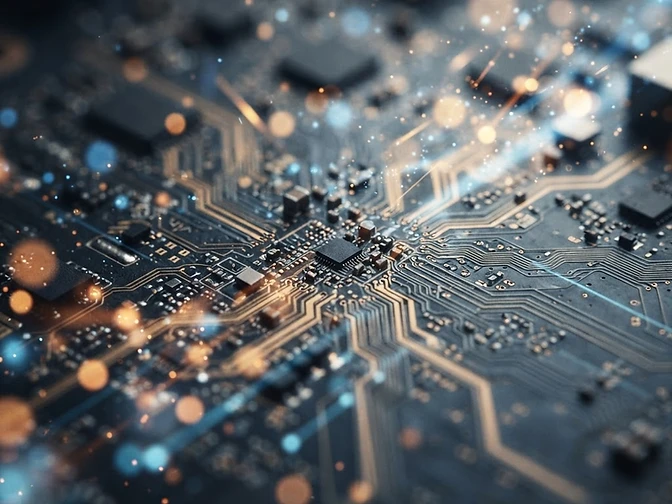 AI intelligence and data flow visualization