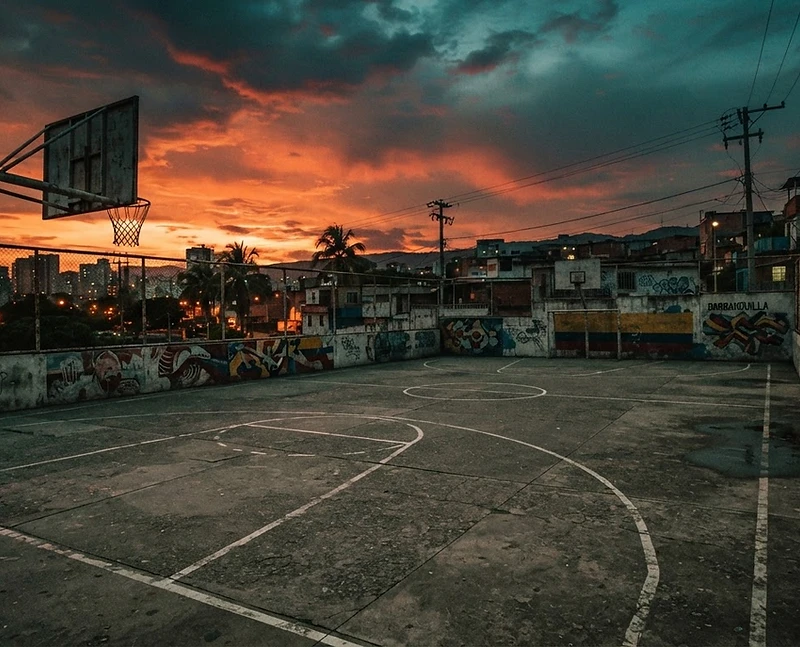 Basketball court in Barranquilla