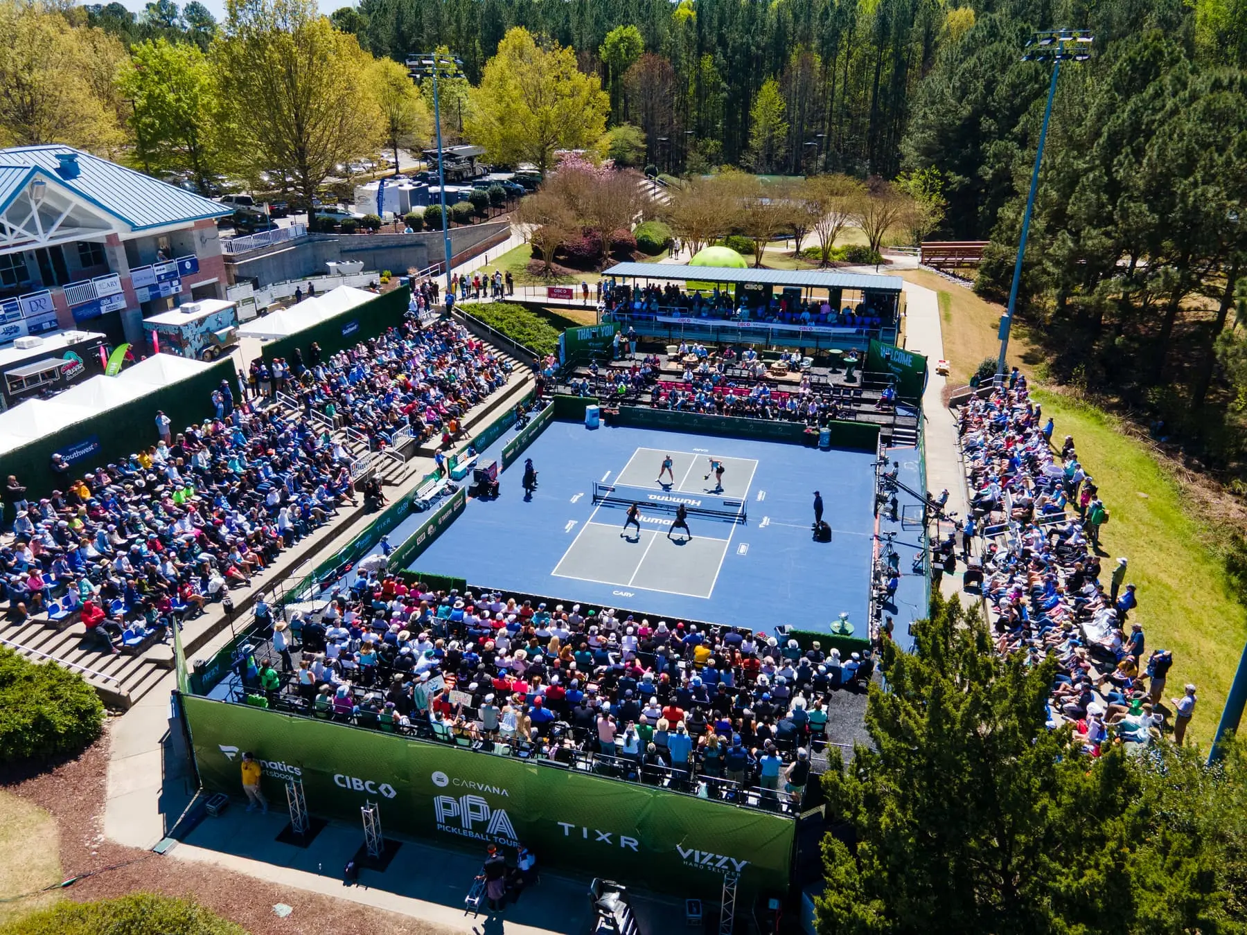 Championship Court, packed house