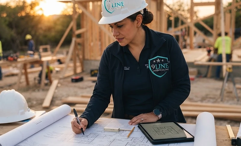 9Line project manager reviewing plans