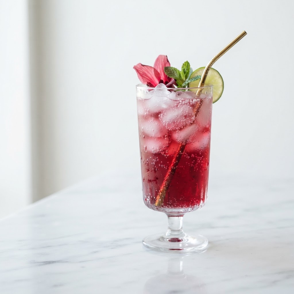 Sparkling Grape & Hibiscus Tea