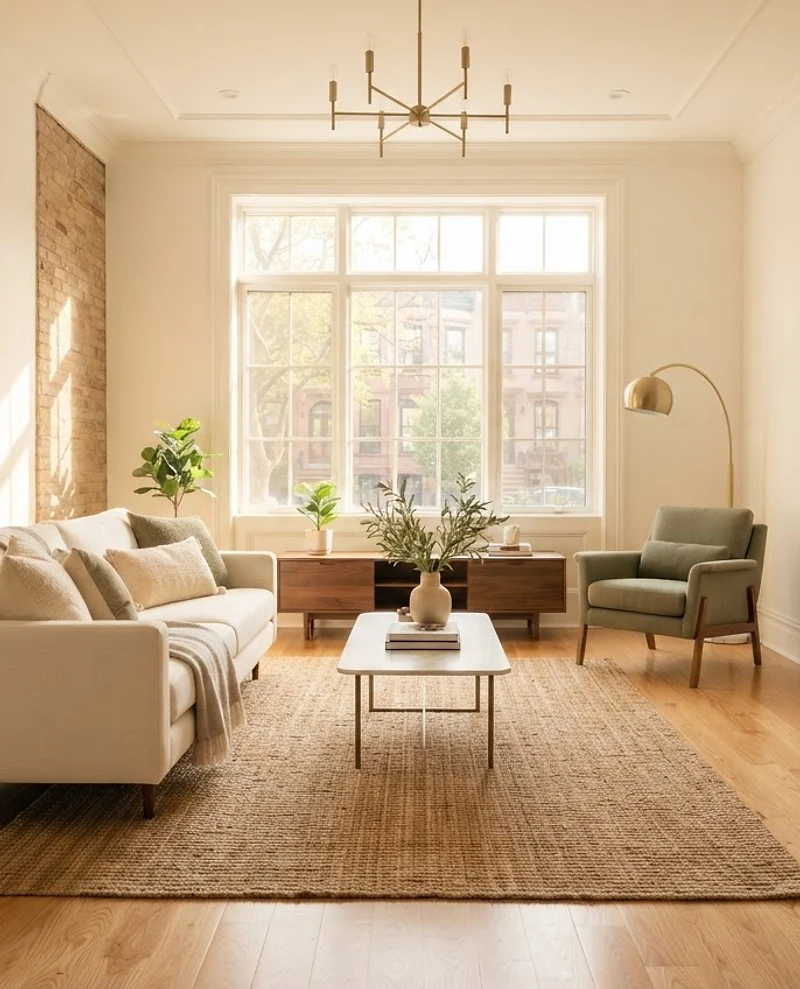 Spotless, sunlit New Jersey home interior