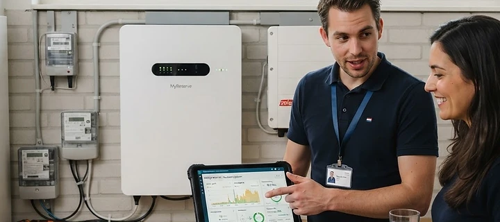 Thuisbatterij bij zonnepanelen: Dimensies & Rendement