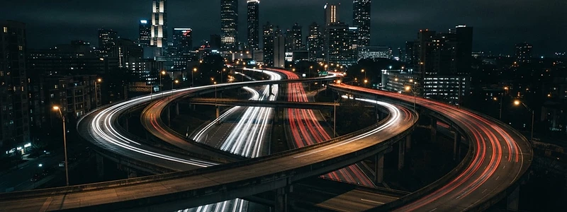 Atlanta highway traffic at dusk