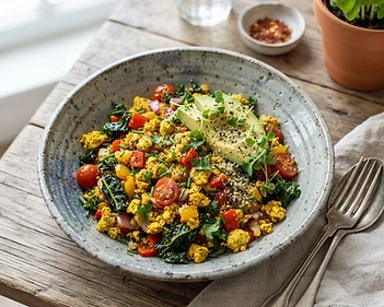 Turmeric Spiced Tofu Breakfast Scramble