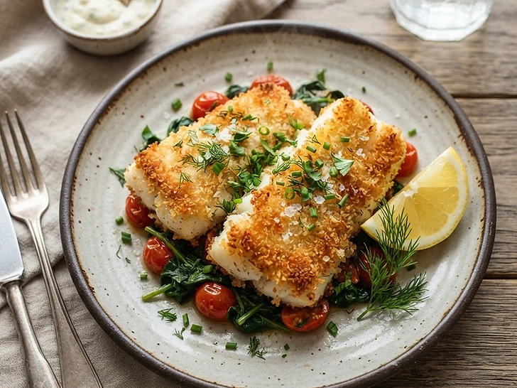 Air Fryer Crispy Turmeric Cod Fillets