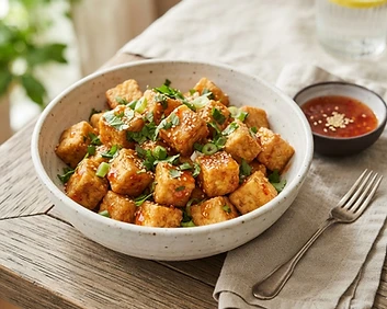 Air Fryer Tofu with Sweet Chili Sauce