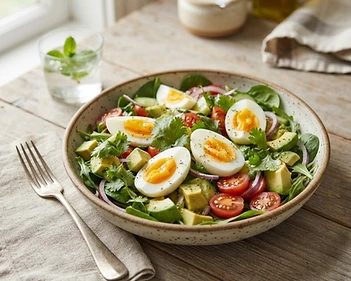 Hard-Boiled Egg and Avocado Salad