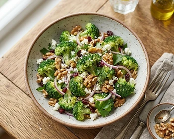 High Fiber Broccoli Walnut Salad