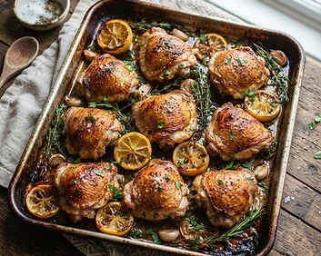 Garlic Herb Roasted Chicken Thighs