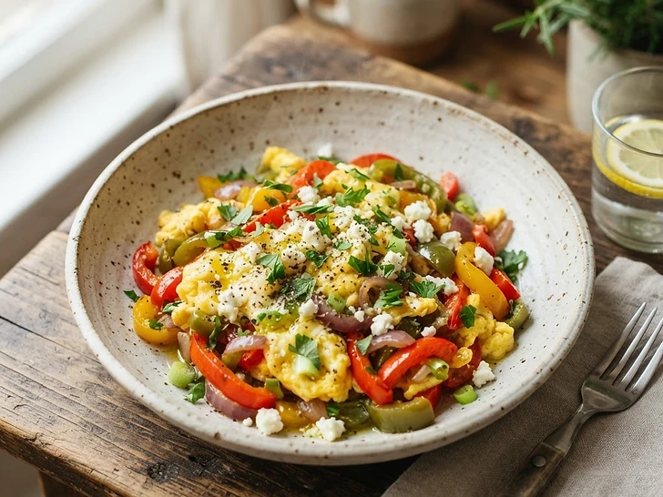 Egg and Pepper Scramble