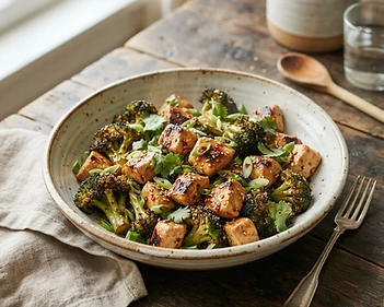 Sheet Pan Chicken and Broccoli with Garlic Soy Glaze