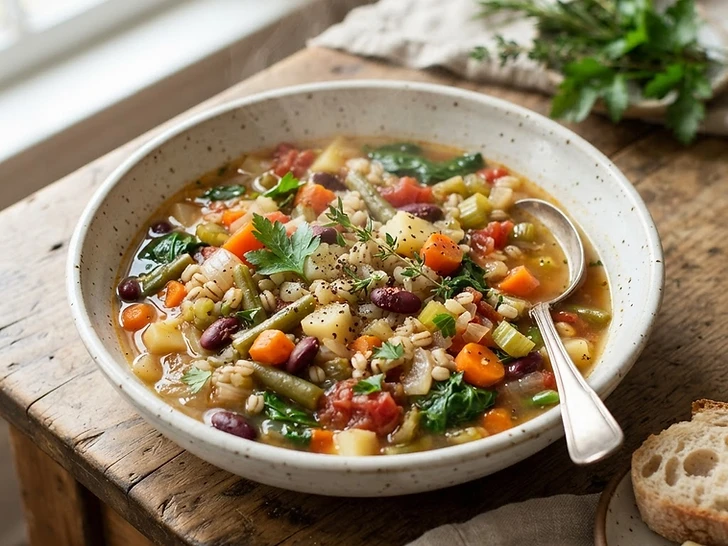 Slow Cooker Vegetable Barley Soup