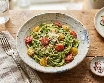 Zucchini Noodle and Pesto Salad