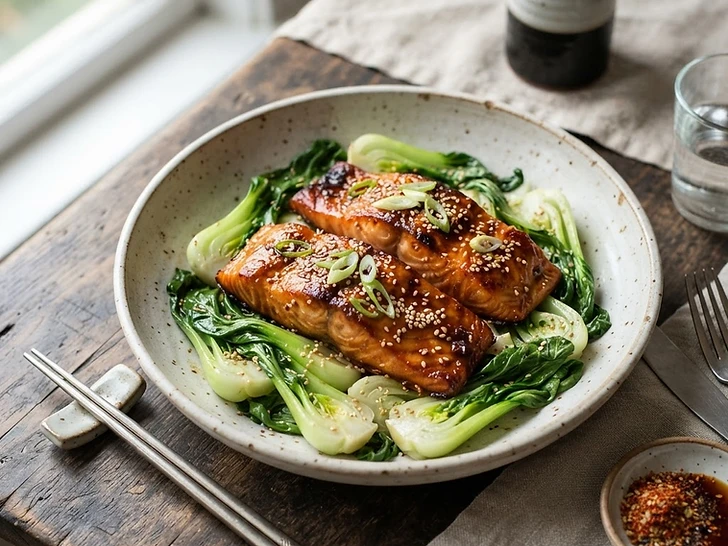 Miso Glazed Salmon with Bok Choy