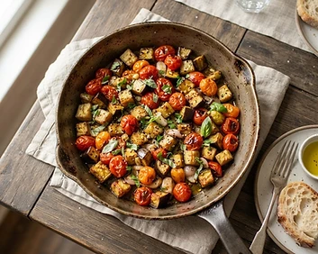 Low Carb Eggplant And Tomato Skillet