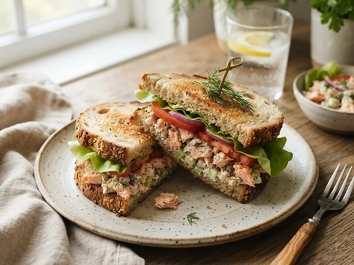 Quick Salmon Salad Sandwich