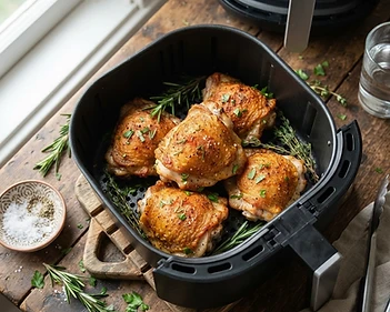 Air Fryer Garlic Herb Chicken Thighs